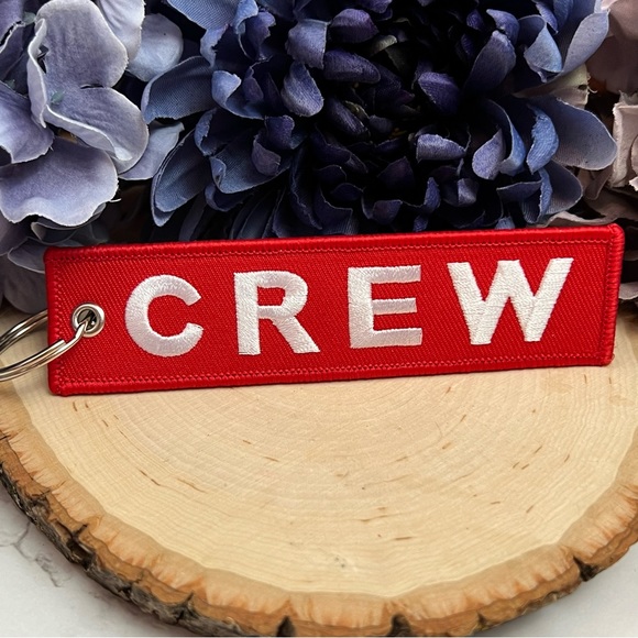 Aviator Red Crew Keychain Luggage Tag - Picture 9 of 12